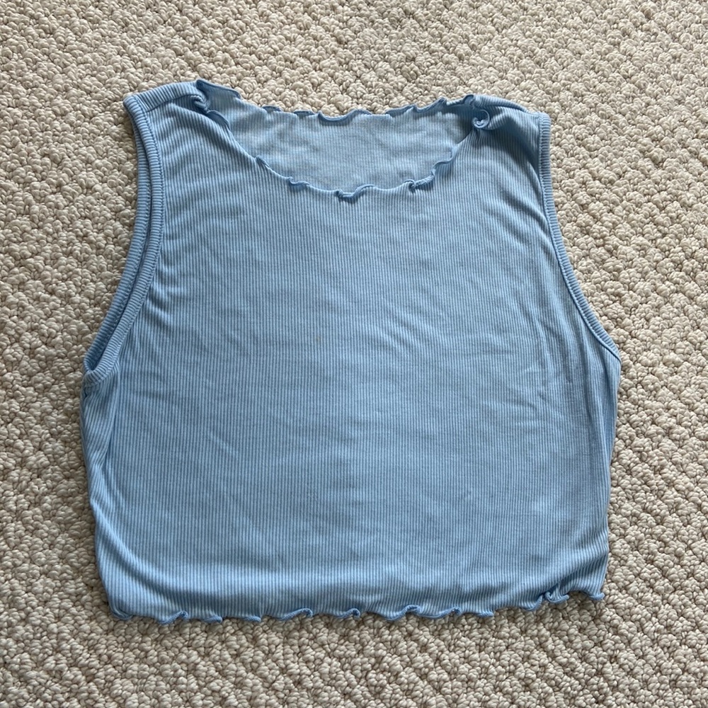 Shein top. Size XS. Color baby blue.